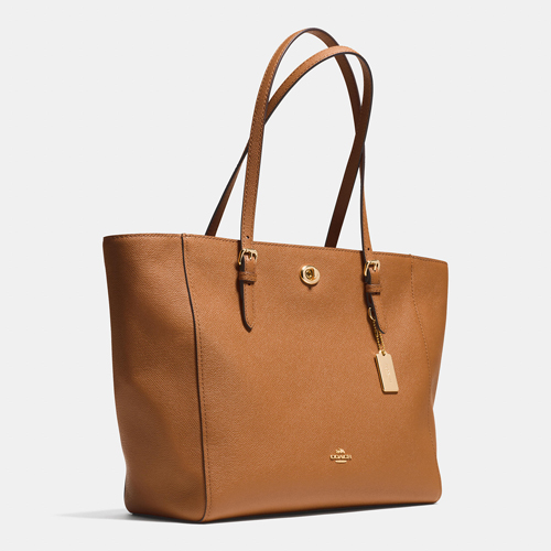 Coach Outlet Turnlock Tote In Crossgrain Leather